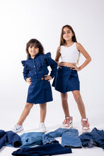 Load image into Gallery viewer, AVA Denim Ruffles Chemise
