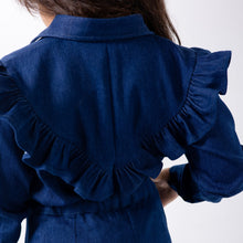 Load image into Gallery viewer, AVA Denim Ruffles Chemise