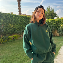 Load image into Gallery viewer, CAMPUS QUARTER -ZIP SET IN GREEN