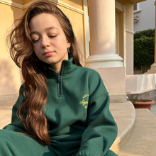Load image into Gallery viewer, CAMPUS QUARTER -ZIP SET IN GREEN