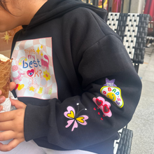 Load image into Gallery viewer, TRYING MY BEST HOODIE IN BLACK