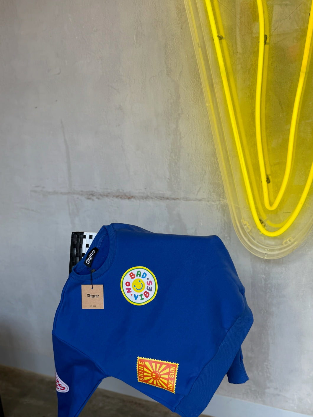 Patch It Up Crewneck in Blue