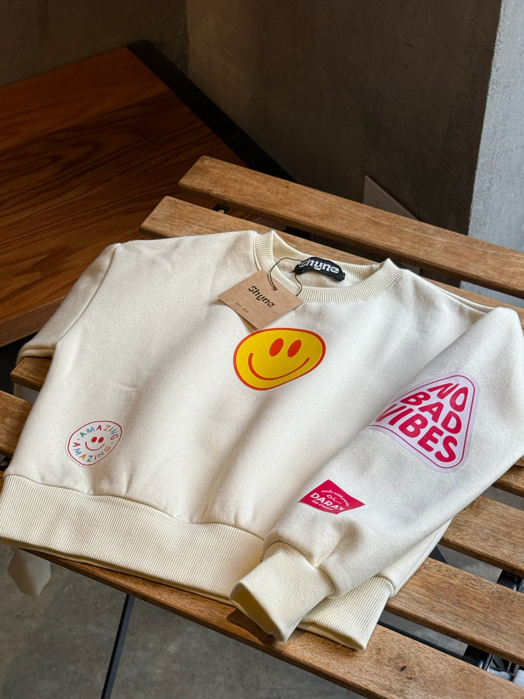 Patch It Up Crewneck in Beige